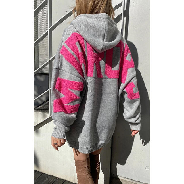 MIRROR9 ICON Knit Hoodie グレー ピンク ミラーナイン手越祐也