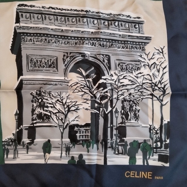 celine(セリーヌ)のセリーヌ CELINE ヴィンテージ シルク スカーフ パリ レディースのファッション小物(バンダナ/スカーフ)の商品写真
