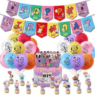 BTS 防弾少年団 誕生日パーティ飾り 風船(ガーランド)