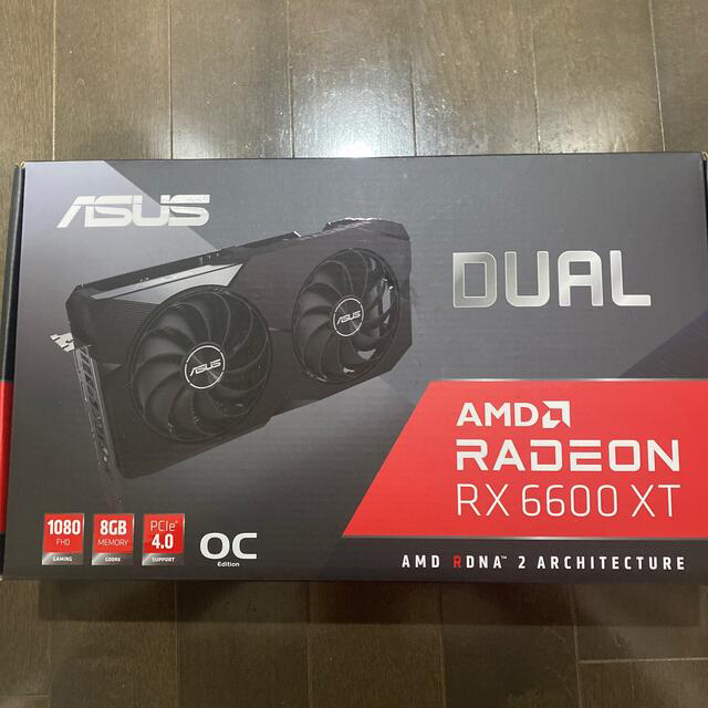 スマホ/家電/カメラ（新品・未開封）ASUS DUAL-RX6600XT-O8G