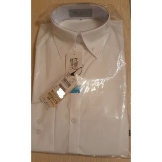 アオキ(AOKI)のAOKI レディース 9号 Mサイズ 衿付き 長袖 ワイシャツ ホワイト(シャツ/ブラウス(長袖/七分))