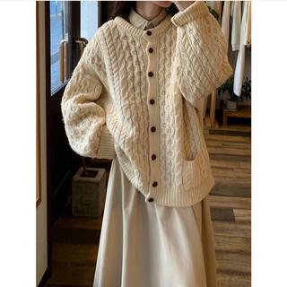 インバーアラン(INVERALLAN)のIreland vintage fisherman aran cardigan(カーディガン)