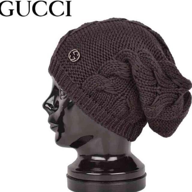 Gucci - 【送料無料】GUCCI グッチ グレー ケーブルニットキャップ 帽子の通販 by みおな's shop｜グッチならラクマ