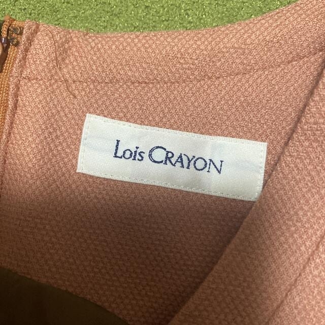 Lois CRAYON(ロイスクレヨン)の美品！ロイスクレヨン！可愛いピンクベージュワンピース レディースのワンピース(ひざ丈ワンピース)の商品写真