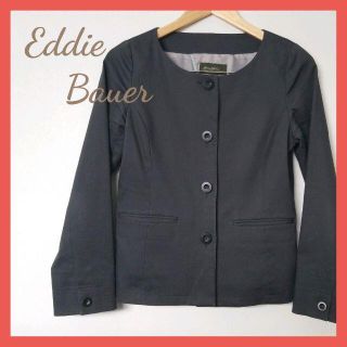 エディーバウアー(Eddie Bauer)のエディヴァウアー  ノーカラージャケット  グレー　S(ノーカラージャケット)