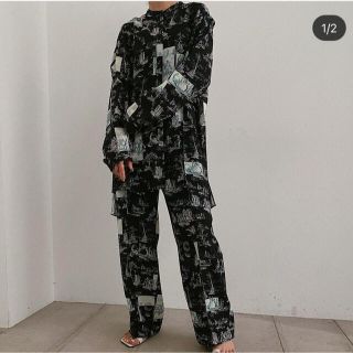 ルシェルブルー(LE CIEL BLEU)のIRENE   print jump suit(オールインワン)