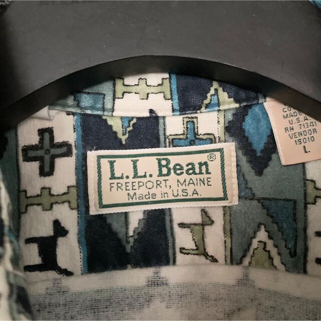 L.L.Bean(エルエルビーン)のUSA製■LL BEEN  エルエルビーン 起毛長袖シャツ ネイティブ柄 L メンズのトップス(シャツ)の商品写真