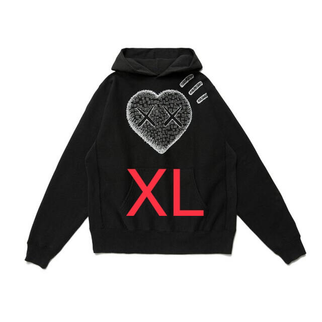 humanmade kaws  PIZZA HOODIE #1 XL 黒