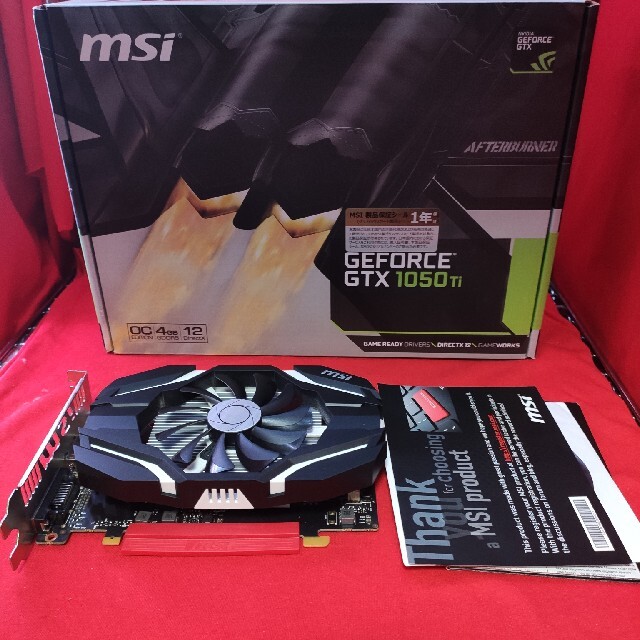 msi Geforce GTX1050Ti 4GB OCV1 スマホ/家電/カメラのPC/タブレット(PCパーツ)の商品写真