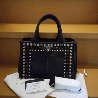 プラダ(PRADA)の PRADA　プラダ　カナパ　ビジュー　Sサイズ(ハンドバッグ)