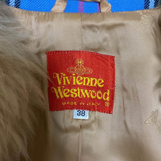 Vivienne Westwood(ヴィヴィアンウエストウッド)の【kaori様専用】ヴィヴィアン✨ファートリム✨ブルーマック♥️ レディースのジャケット/アウター(毛皮/ファーコート)の商品写真