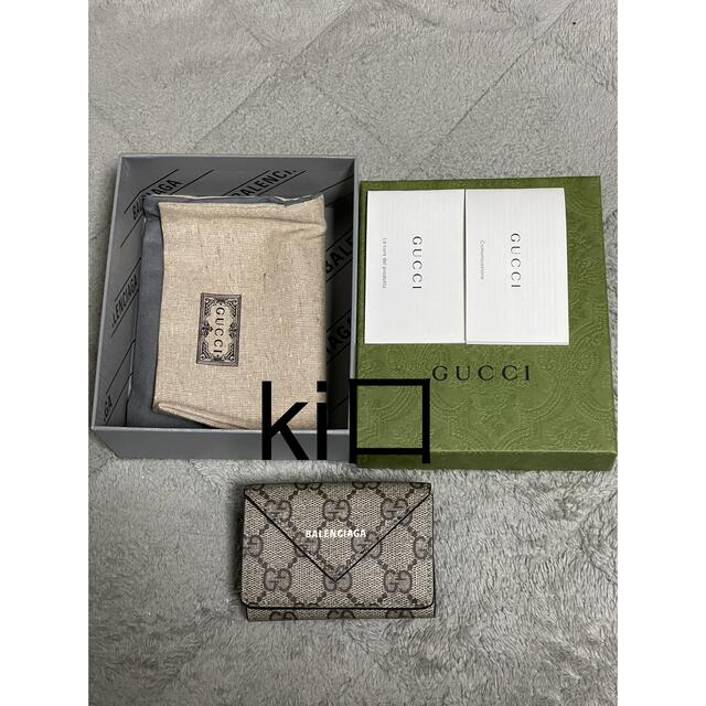 安価 Gucci - 【GUCCI×BALENCIAGA】コラボ 三つ折り財布 財布 - www