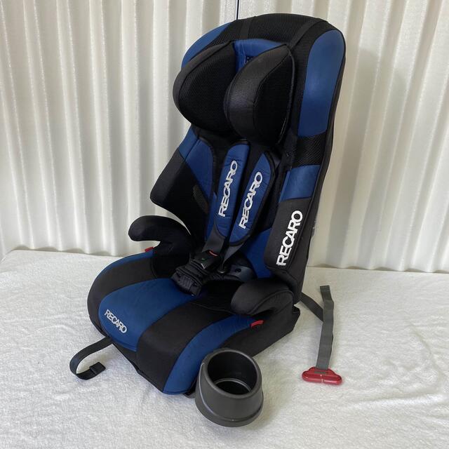 RECARO(レカロ)のクリーニング済☆綺麗☆レカロ　スタート　H1　ブルークロス　ドリンクフォルダー付 キッズ/ベビー/マタニティの外出/移動用品(自動車用チャイルドシート本体)の商品写真