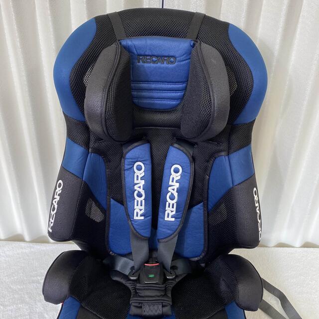 RECARO(レカロ)のクリーニング済☆綺麗☆レカロ　スタート　H1　ブルークロス　ドリンクフォルダー付 キッズ/ベビー/マタニティの外出/移動用品(自動車用チャイルドシート本体)の商品写真