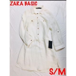 ザラ(ZARA)のZARA BASIC シャツワンピース　ワンピース　シャツ(ひざ丈ワンピース)