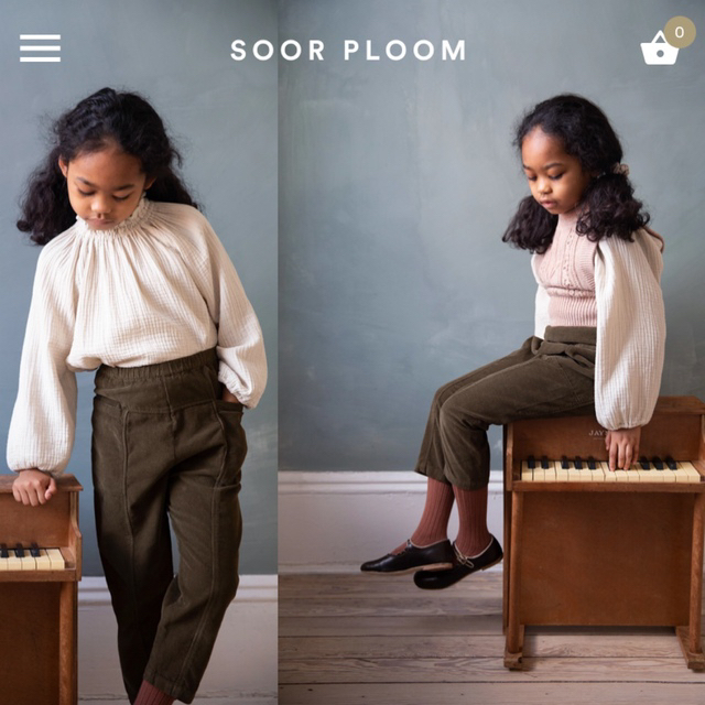 soor ploom 21aw Jane trouser, Moss 5y - パンツ/スパッツ