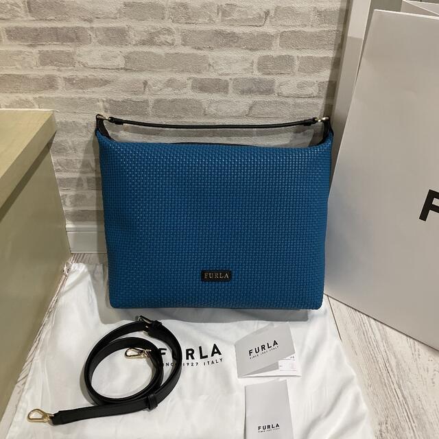 ■FURLA SOPHIE M HOBO UNI BLUE 2wayバッグ