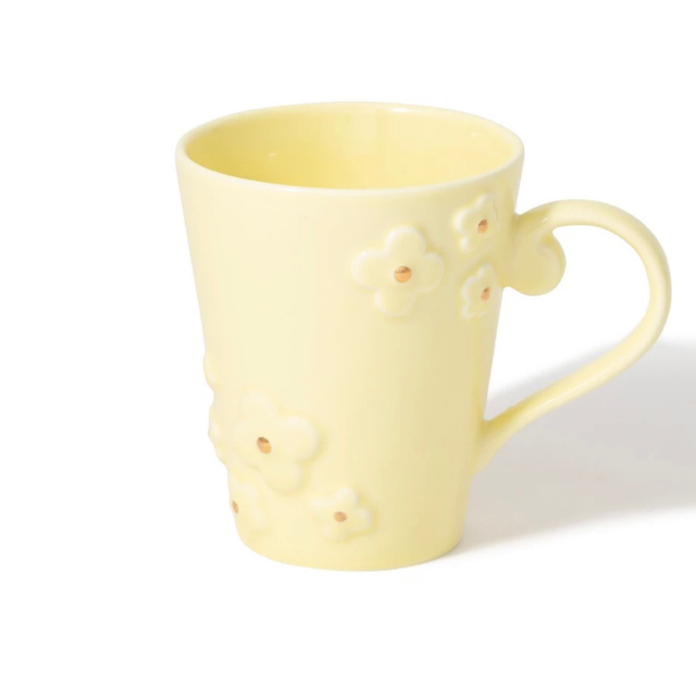 Francfranc(フランフラン)のFrancfranc マグカップ　BLOOM MUG イエロー インテリア/住まい/日用品のキッチン/食器(グラス/カップ)の商品写真