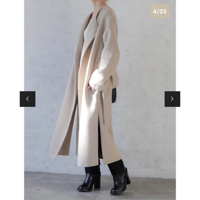 amel original away long coat oatmeal レディースのジャケット/アウター(ロングコート)の商品写真