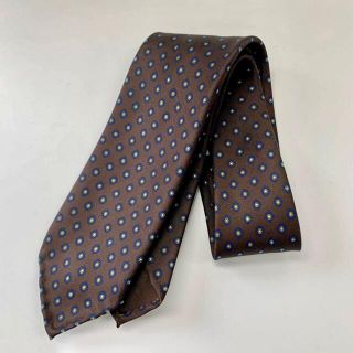 タイユアタイ(TIE YOUR TIE)のShibumi Firenze | セッテピエゲ ブラウン花小紋タイ シブミ(ネクタイ)