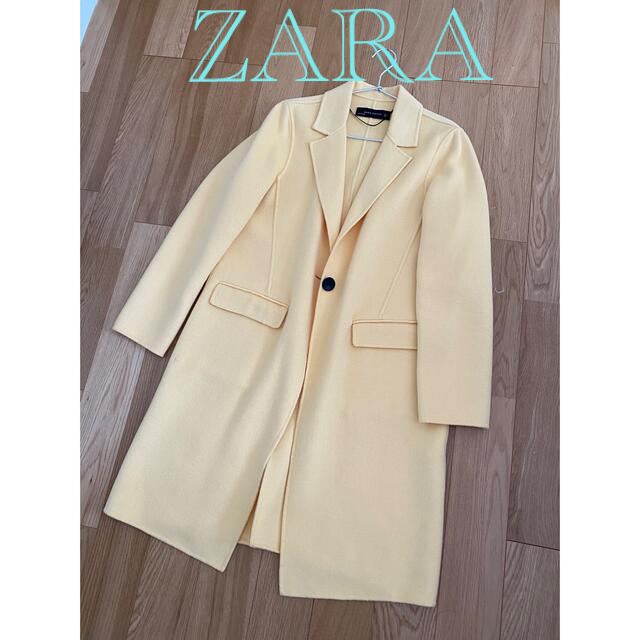 ZARA(ザラ)のZARA  ウール　リバーコート　軽アウター　 レディースのジャケット/アウター(ロングコート)の商品写真