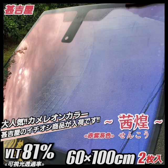 《新品》茜煌せんこう/カメレオンティント/赤紫系/縦60×横100㎝　2枚入