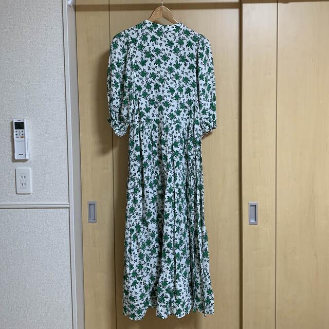 ZARA(ザラ)のZARA flower puffsleeve ops 新品未使用 レディースのワンピース(ロングワンピース/マキシワンピース)の商品写真