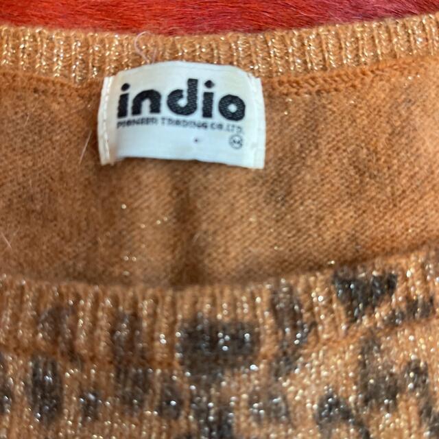 INDIGO HAND(インディゴハンド)のラメヒョウ柄ノースリーブニット レディースのトップス(ニット/セーター)の商品写真