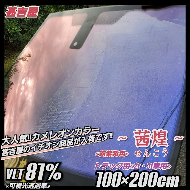 《新品》茜煌せんこう/カメレオンティント/赤紫系/縦100×横200㎝　大容量