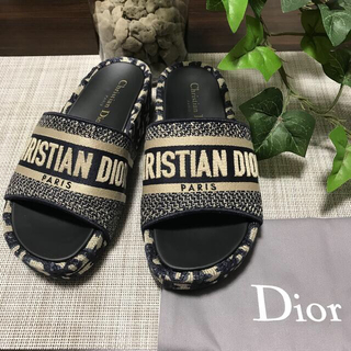 クリスチャンディオール(Christian Dior)のChristian Dior ディオール サンダル オブリーク 美品(サンダル)