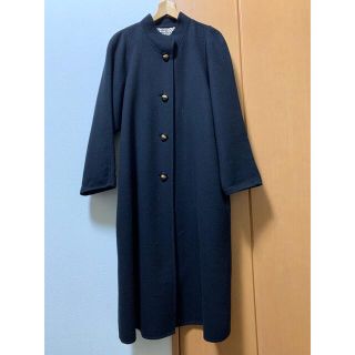 イエナ(IENA)のvintage レトロ　スタンドカラー　カシミヤコート(ロングコート)