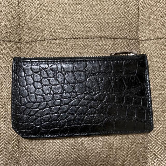 Saint Laurent(サンローラン)の【サンローラン】フラグメントケース ブラック クロコダイル ジップケース レディースのファッション小物(財布)の商品写真