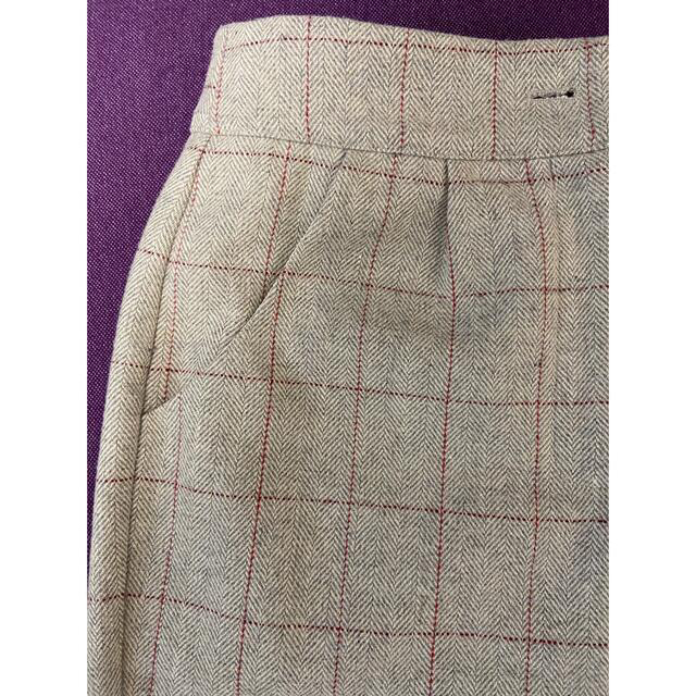 Ungrid(アングリッド)のungrid アングリッド チェックタイトスカート ベージュ レディースのスカート(ひざ丈スカート)の商品写真