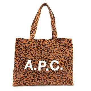 アーペーセー(A.P.C)のアーペーセー A.P.C. トートバッグ レオパード柄 キャンバス 茶 黒(トートバッグ)