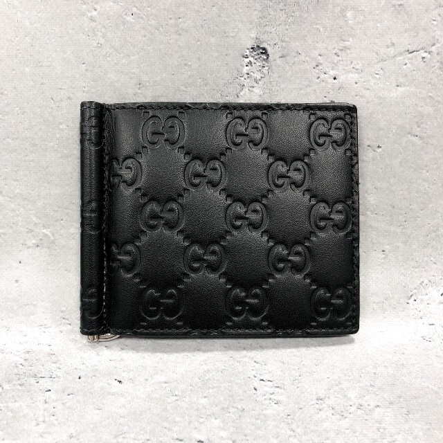 Gucci - 【美品激安】GUCCI グッチ GGレザー マネークリップ 二つ折り