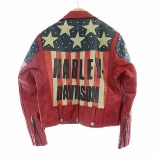 ハーレーダビッドソン(Harley Davidson)のハーレーダビッドソン ヴィンテージ ライダース ジャケット 革ジャン 中綿 M(ライダースジャケット)