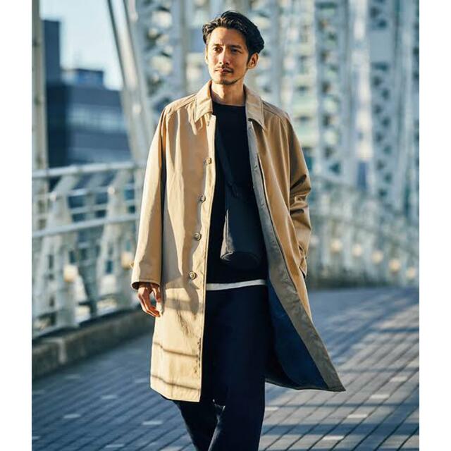 nanamica(ナナミカ)のnanamica GORE-TEX Balmacaan Coat beige M メンズのジャケット/アウター(ステンカラーコート)の商品写真