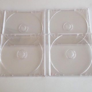 CD 空ケース 10mm(クリア) 4枚(CD/DVD収納)