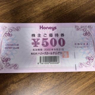 ハニーズ(HONEYS)のハニーズ株主優待券/500円分割引券(ショッピング)