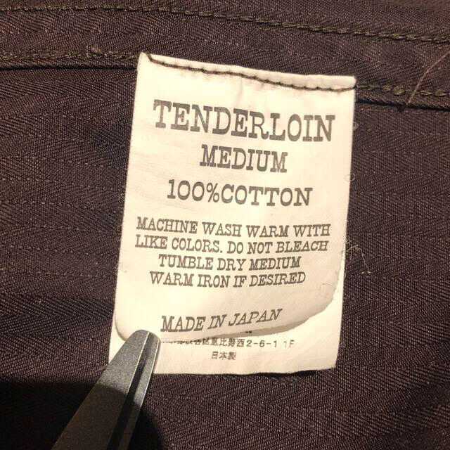 TENDERLOIN(テンダーロイン)のTENDERLOIN テンダーロイン ワーク シャツ ヘリンボーン ブラウン メンズのトップス(シャツ)の商品写真