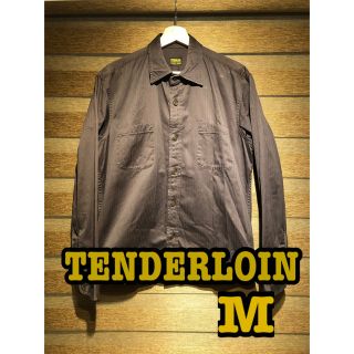 テンダーロイン(TENDERLOIN)のTENDERLOIN テンダーロイン ワーク シャツ ヘリンボーン ブラウン(シャツ)