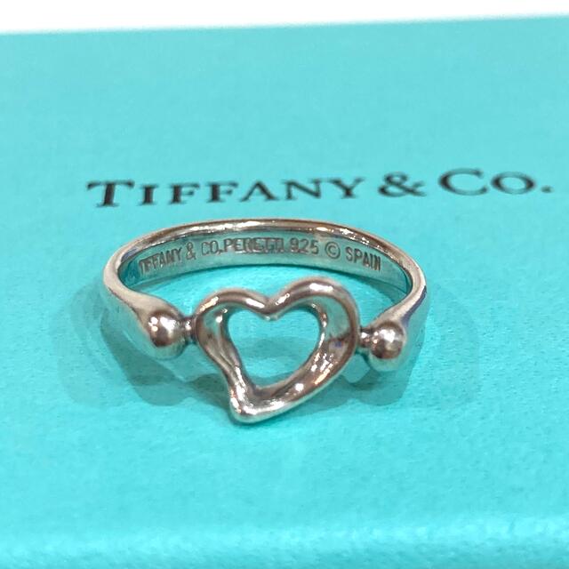 Tiffany オープンハート　リング　13.14号　箱付き