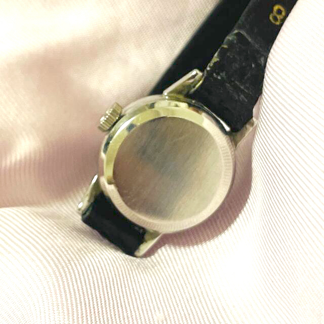 オメガ　レディーマチック　カットガラス　自動巻　SSケース　アンティーク時計
