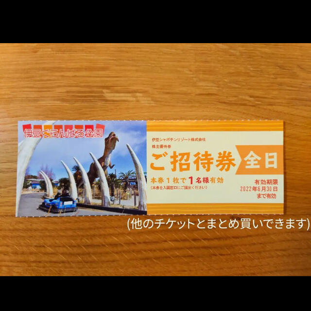 伊豆ぐらんぱる公園　ご招待券　全日　1名 チケットの施設利用券(遊園地/テーマパーク)の商品写真