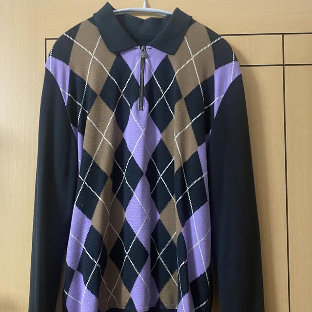 stussy argyle zip polo stussy ハーフジップ ポロ メンズのトップス(ポロシャツ)の商品写真