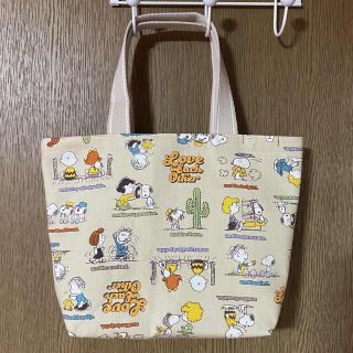 ピーナッツ(PEANUTS)の布バッグ＊小＊スヌーピー(裏地アリ)(バッグ)