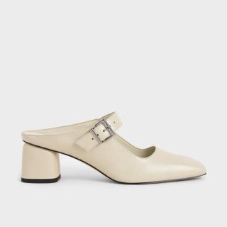 チャールズアンドキース(Charles and Keith)のCHARLES & KEITH メリージェーン ブロックヒールミュール(ハイヒール/パンプス)