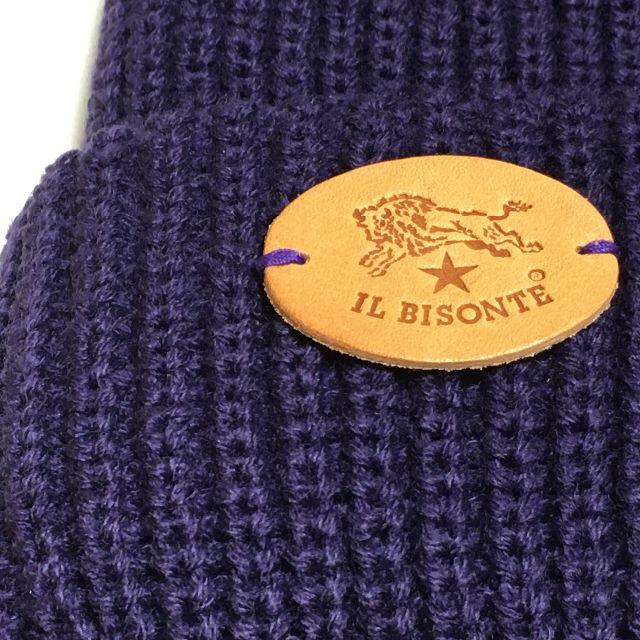 IL BISONTE(イルビゾンテ)のmikuri様専用 新品 IL BISONTE イルビゾンテ ニット帽 パープル レディースの帽子(ニット帽/ビーニー)の商品写真