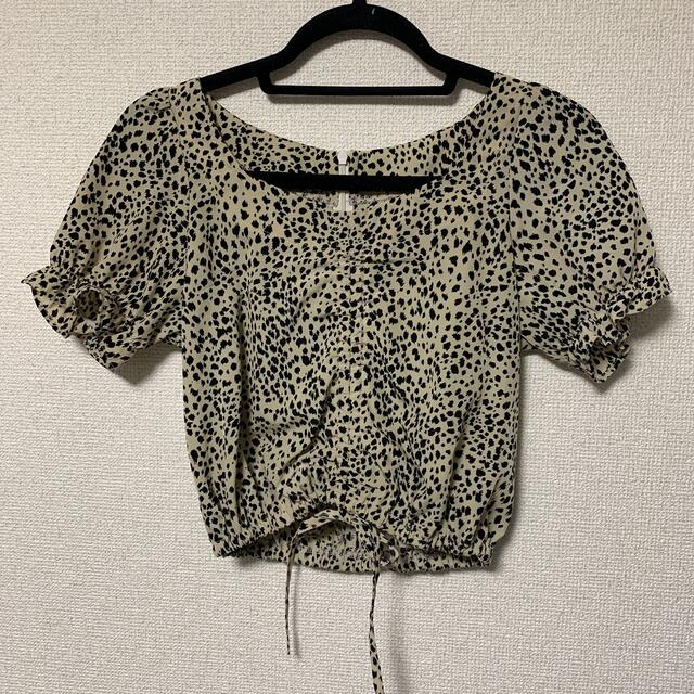 GYDA(ジェイダ)のGYDA レオパードギャザーTOPS レディースのトップス(シャツ/ブラウス(半袖/袖なし))の商品写真