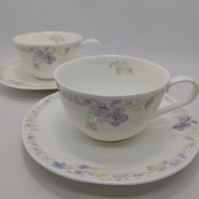 Noritake(ノリタケ)のNoritake カップ&ソーサー2客セット インテリア/住まい/日用品のキッチン/食器(食器)の商品写真